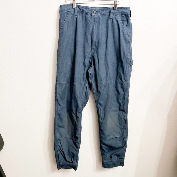 Patagonia Denim - Patagonia Womens Hemp Canvas Denim Double Knee Jeans Denim Pants Blue 12